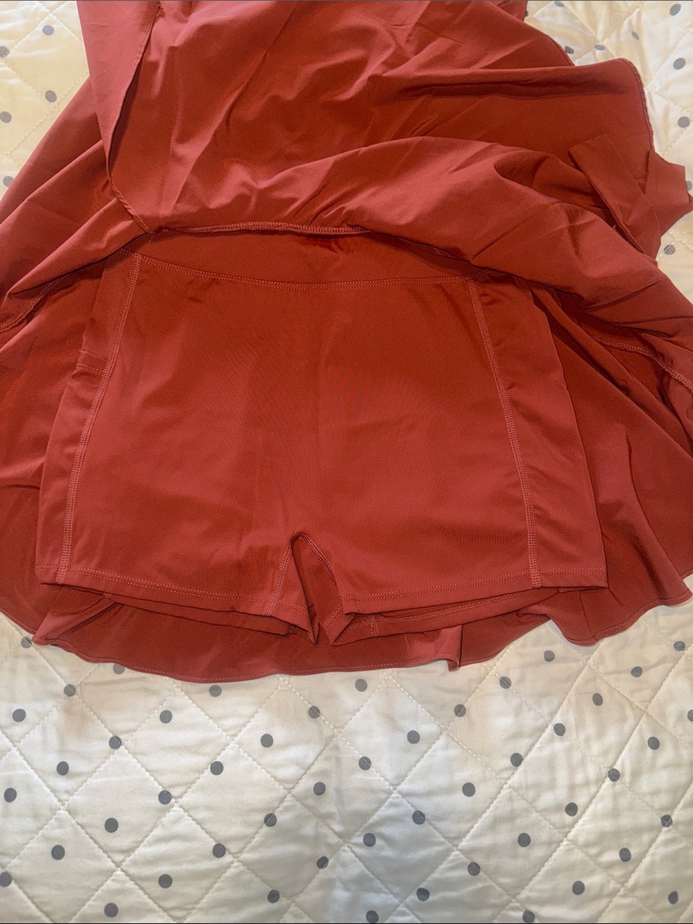 Flouncy wrap around women’s active skort. - Picture 3 of 4